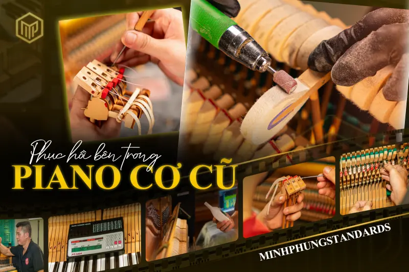 Những bộ phận cần được sửa chữa và phục hồi đàn piano cơ cũ - 1