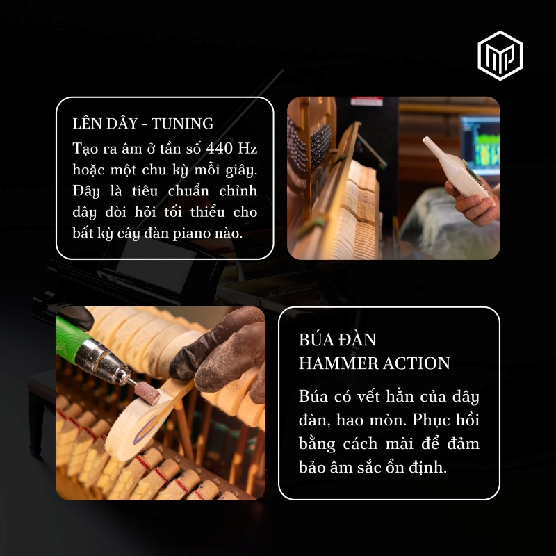 Những bộ phận cần được sửa chữa và phục hồi đàn piano cơ cũ - 3